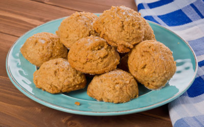 Galleta con banano y  mantequilla de maní