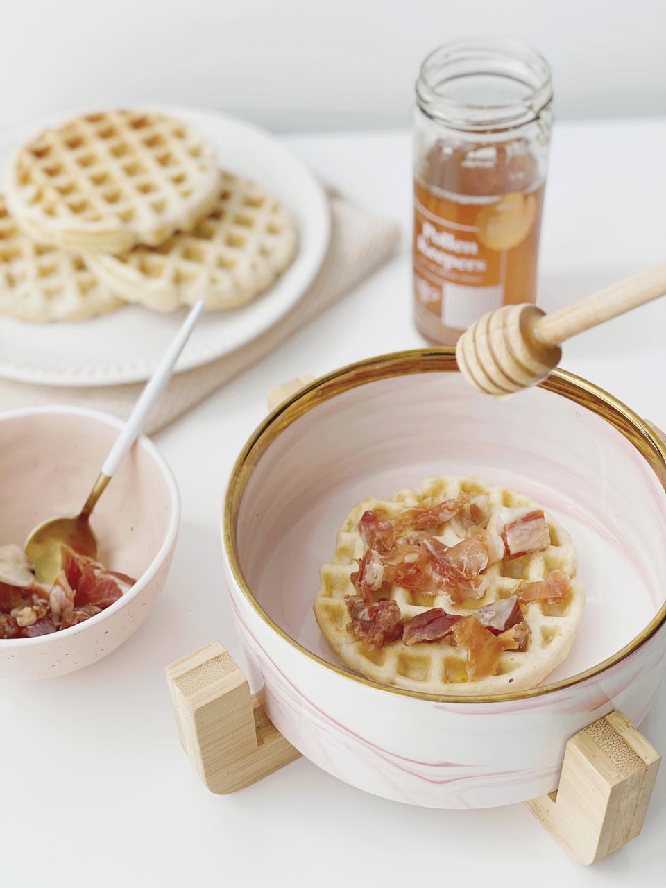 Waffle con miel para perritos